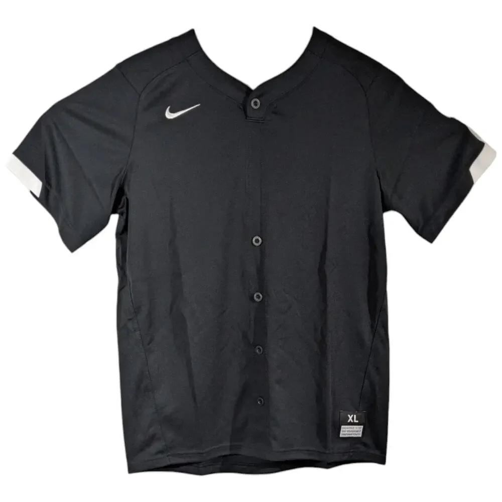 Nike Boys Black Baseball Jersey Shirt Youth Size XL Kids